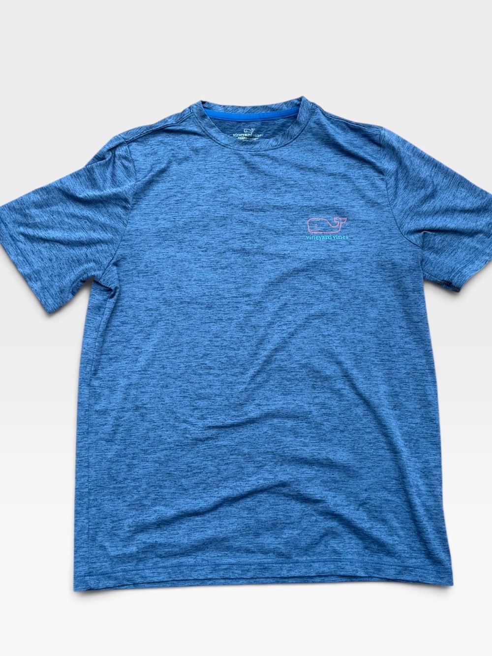 Vineyard Vines Performance Tee Men's Large Blue Whale Logo